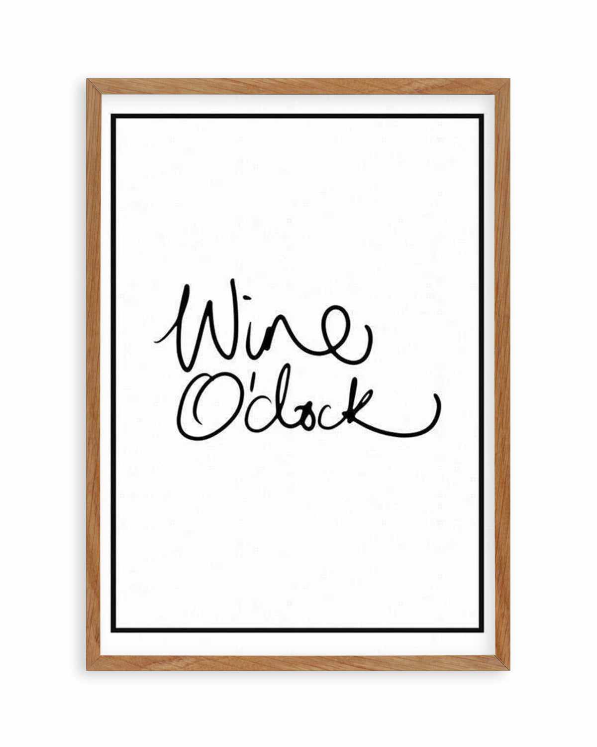 Wine O'Clock | 2 Colour Options Art Print