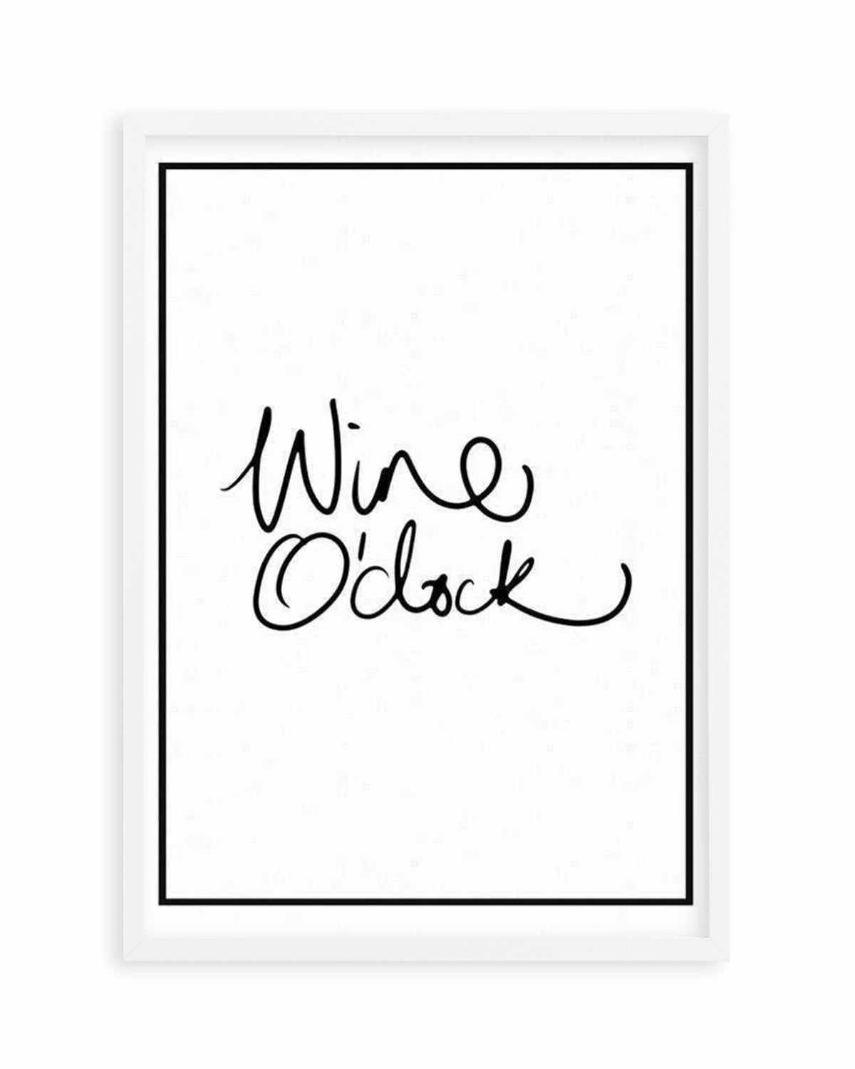 Wine O'Clock | 2 Colour Options Art Print