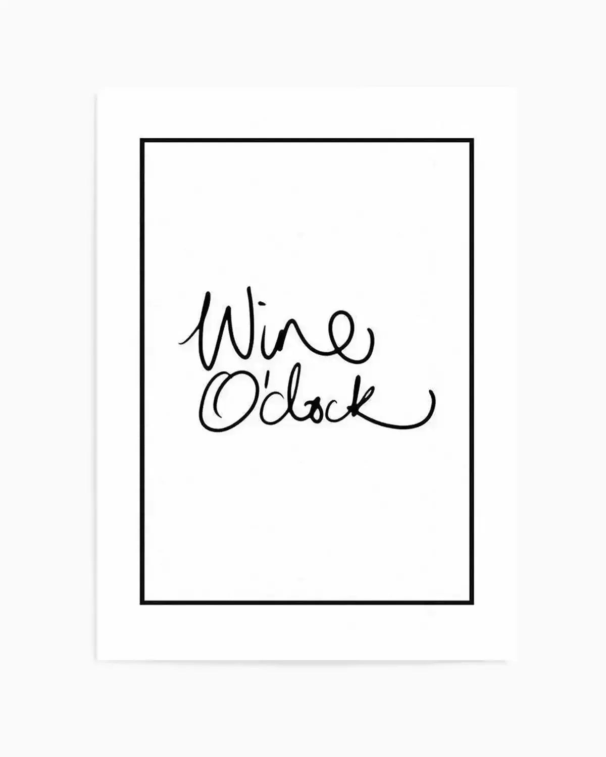 Wine O'Clock | 2 Colour Options Art Print from Olive et Oriel where you can shop wallpaper and artworks online