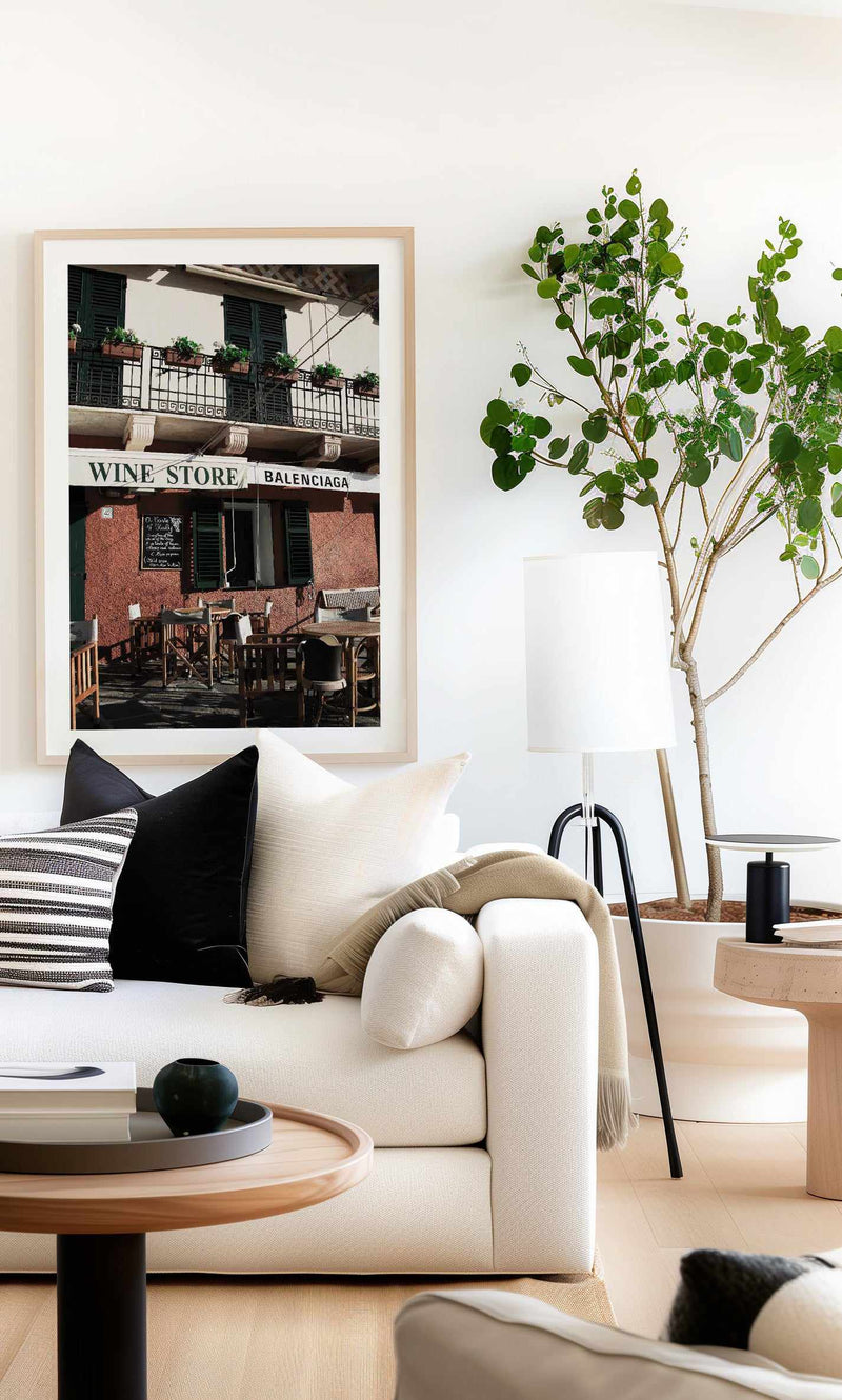 Wine Store, Portofino | Art Print from Olive et Oriel where you can shop wallpaper and artworks online