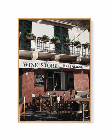 Wine Store, Portofino | Framed Canvas Art Print from Olive et Oriel where you can shop wallpaper and artworks online