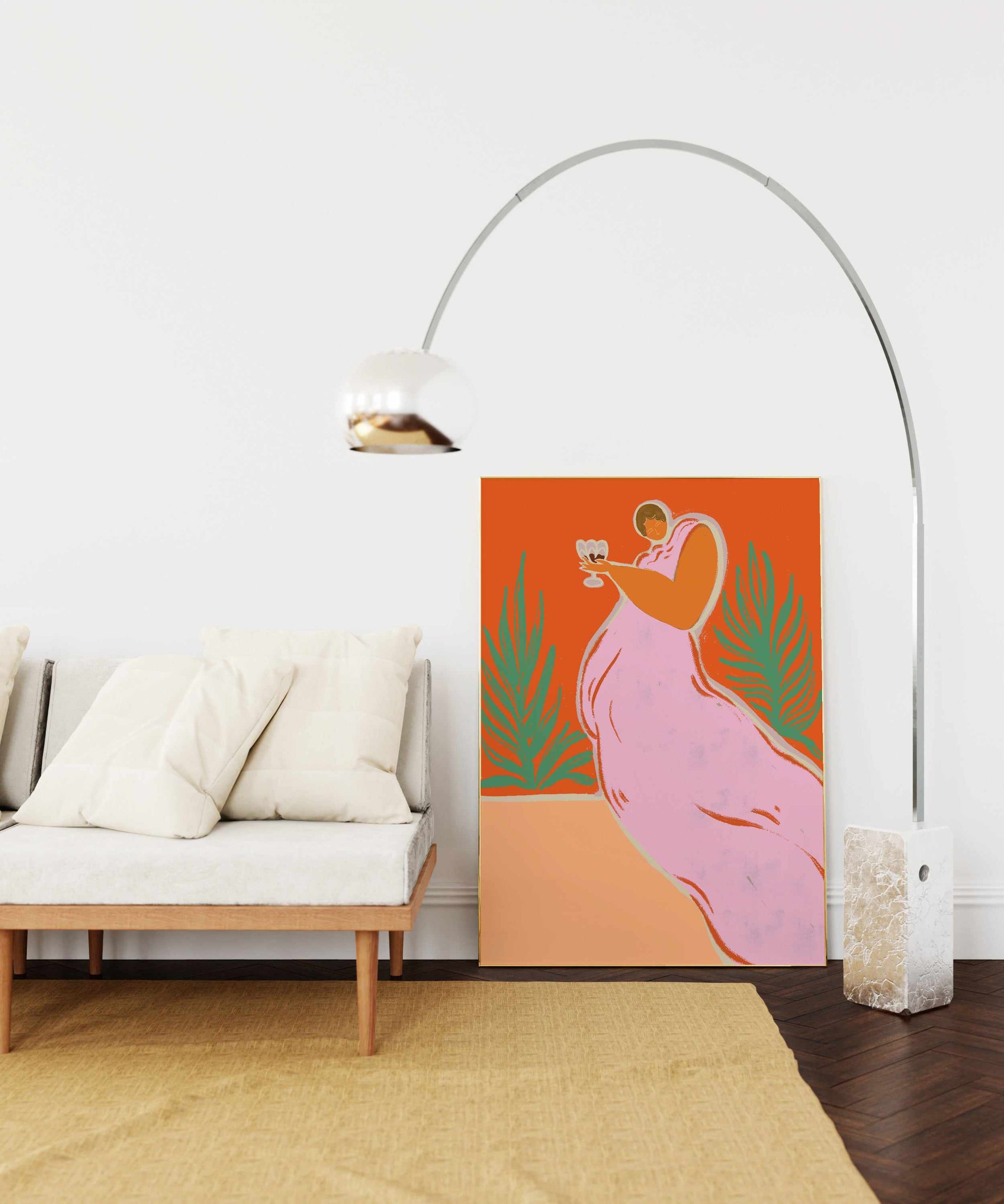 Wine Time by Arty Guava | Art Print from Olive et Oriel where you can shop wallpaper and artworks online