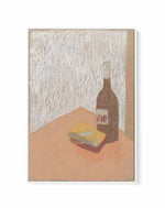 Wine and Sardines | Framed Canvas Art Print