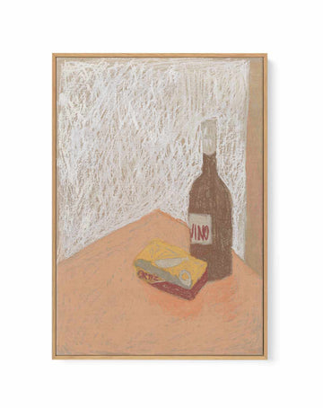 Wine and Sardines | Framed Canvas Art Print from Olive et Oriel where you can shop wallpaper and artworks online