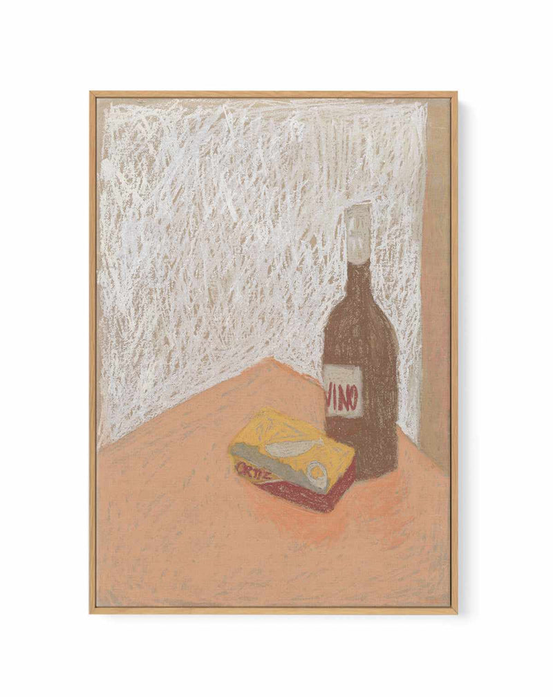 Wine and Sardines | Framed Canvas Art Print