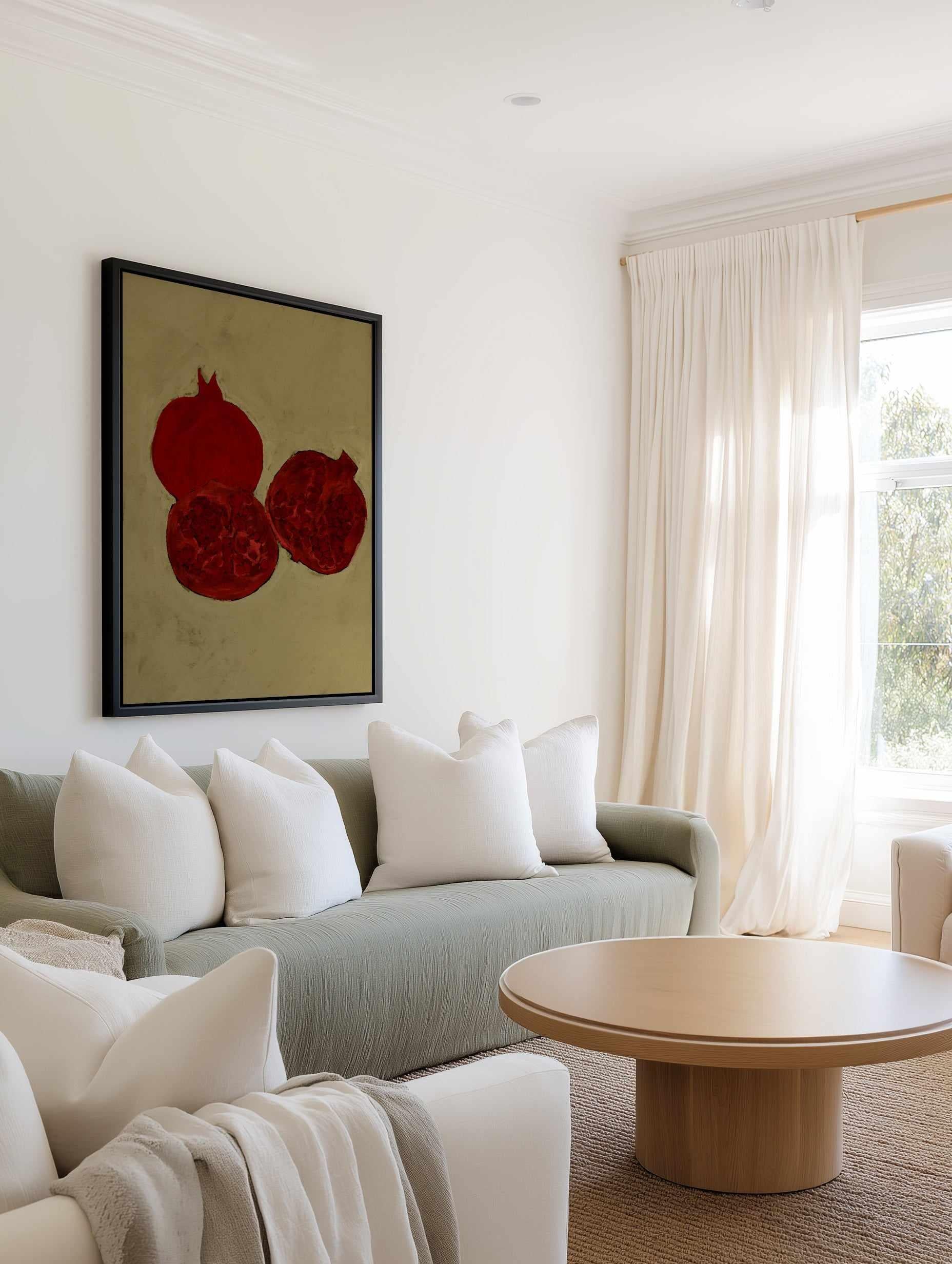 Winter Fruit by Shatha Al Dafai | Framed Canvas Art Print from Olive et Oriel where you can shop wallpaper and artworks online