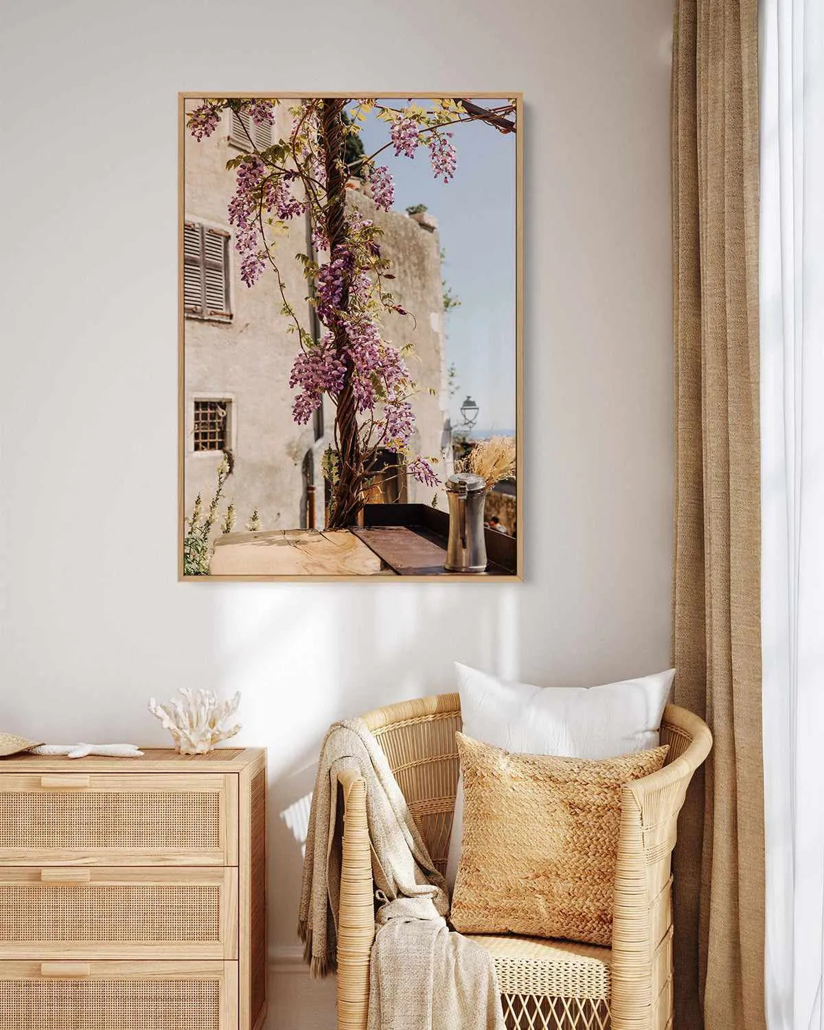 Wisteria Provence I by Jovani Demetrie | Framed Canvas Art Print from Olive et Oriel where you can shop wallpaper and artworks online