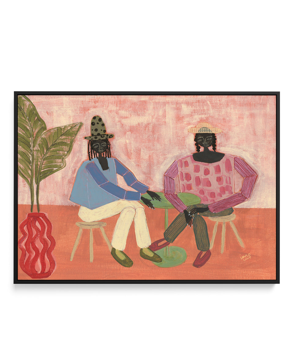 With a Friend by Studio IMO | Framed Canvas Art Print