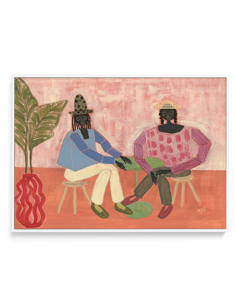 With a Friend by Studio IMO | Framed Canvas Art Print