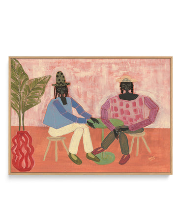 With a Friend by Studio IMO | Framed Canvas Wall Art