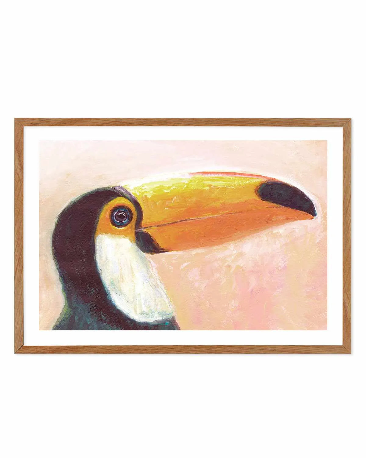 Witty Toucan Art Print from Olive et Oriel where you can shop wallpaper and artworks online