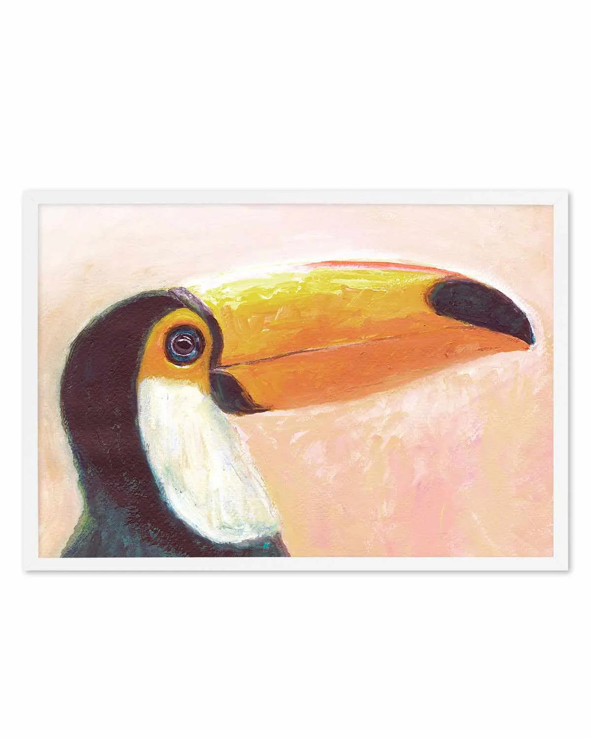 Witty Toucan Art Print from Olive et Oriel where you can shop wallpaper and artworks online