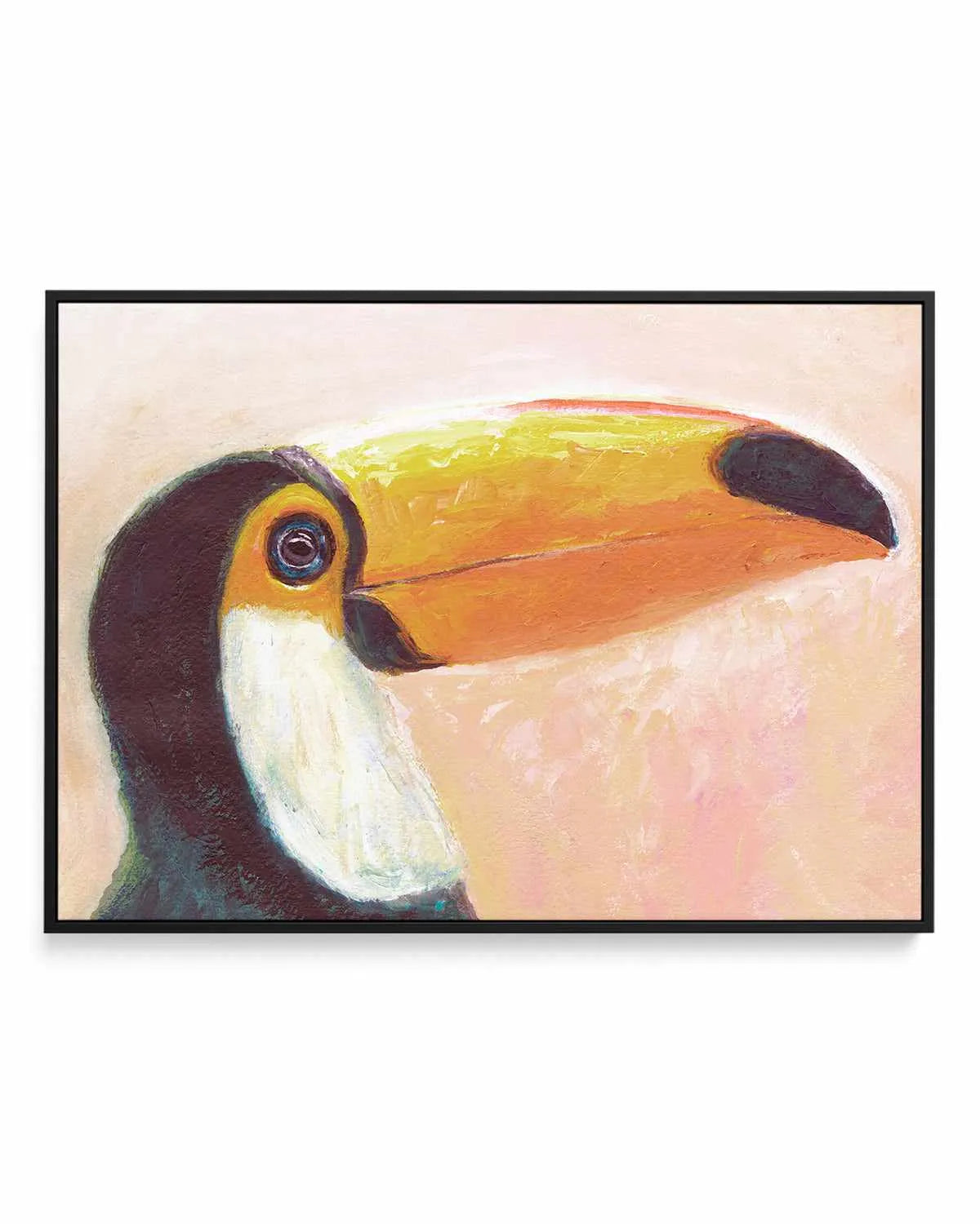 Witty Toucan | Framed Canvas Art Print from Olive et Oriel where you can shop wallpaper and artworks online