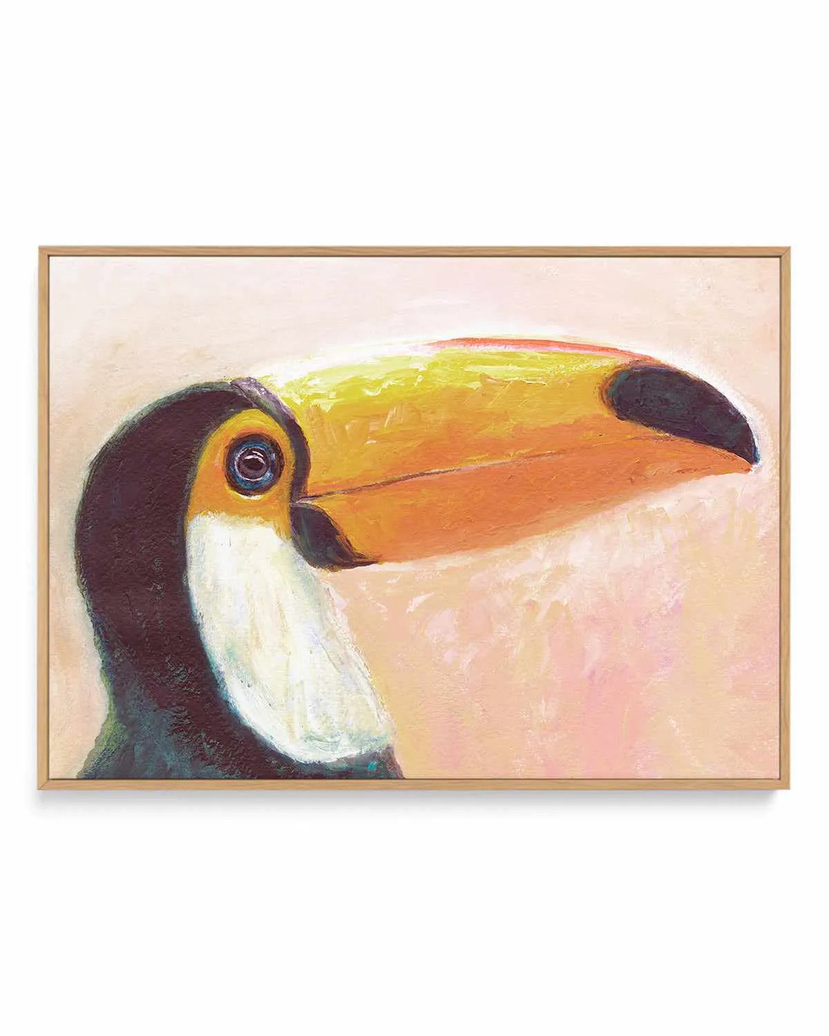 Witty Toucan | Framed Canvas Art Print from Olive et Oriel where you can shop wallpaper and artworks online
