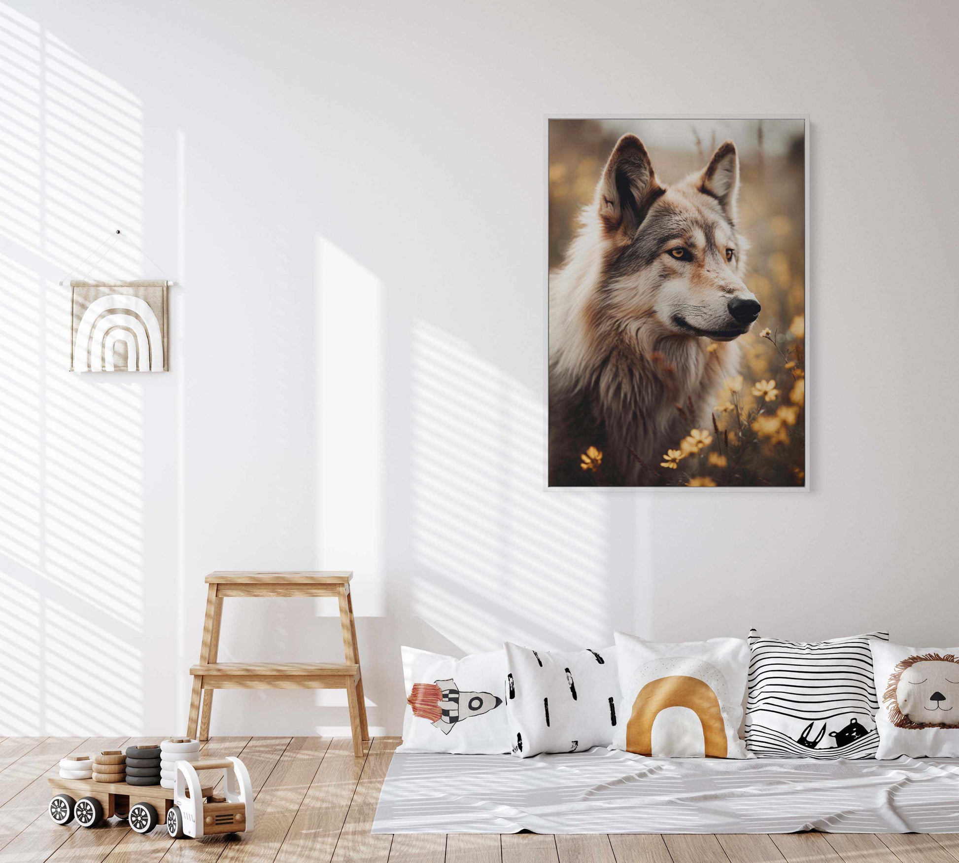 Wolfhound by Treechild | Framed Canvas Art Print from Olive et Oriel where you can shop wallpaper and artworks online