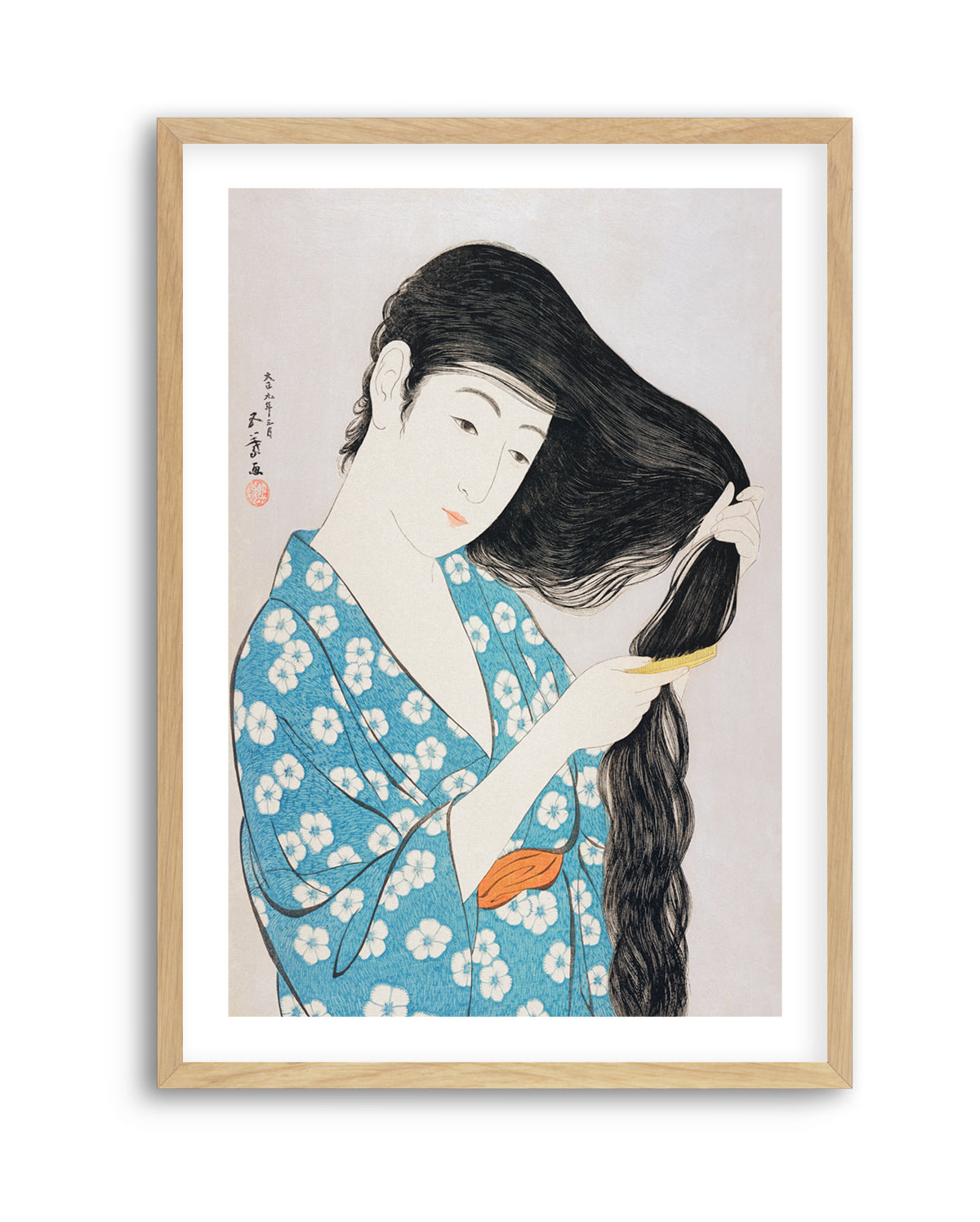 Woman Combing Her Hair (1920) | Art Print