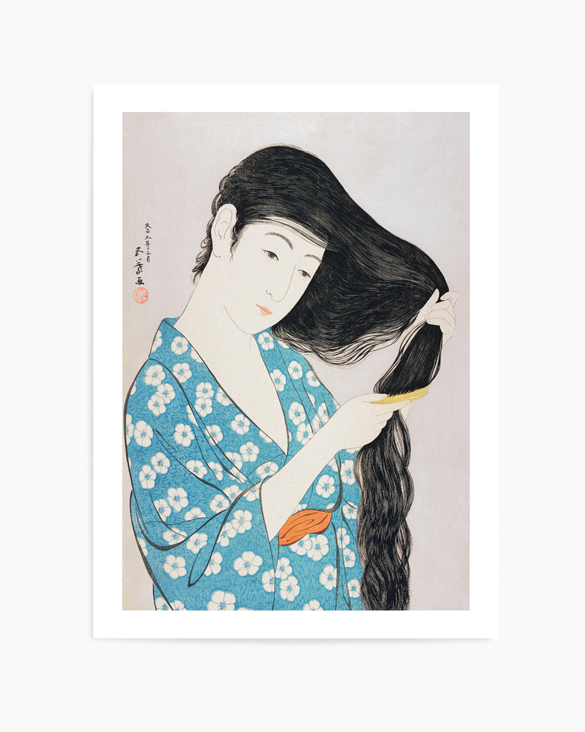 Woman Combing Her Hair (1920) | Art Print