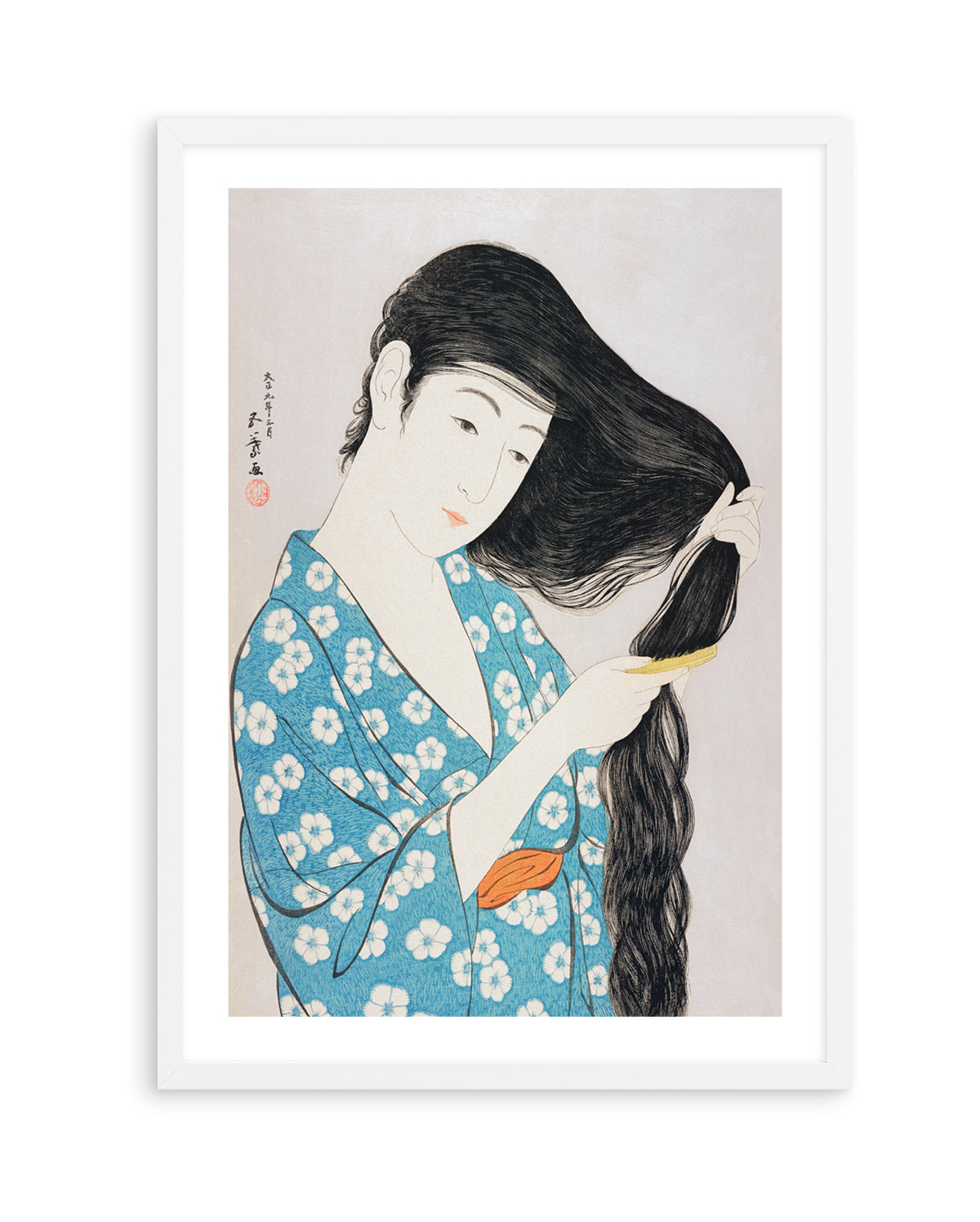 Woman Combing Her Hair (1920) | Art Print