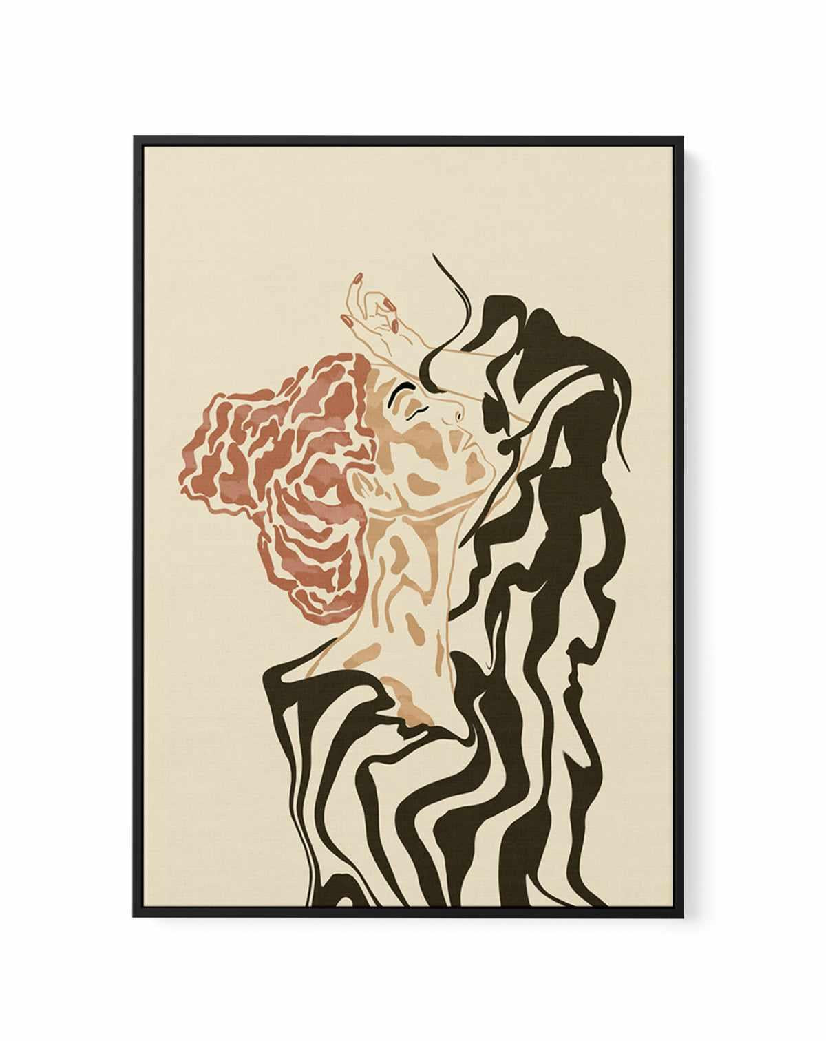 Woman In a Striped Blouse by Sannel Larson | Framed Canvas Art Print from Olive et Oriel where you can shop wallpaper and artworks online