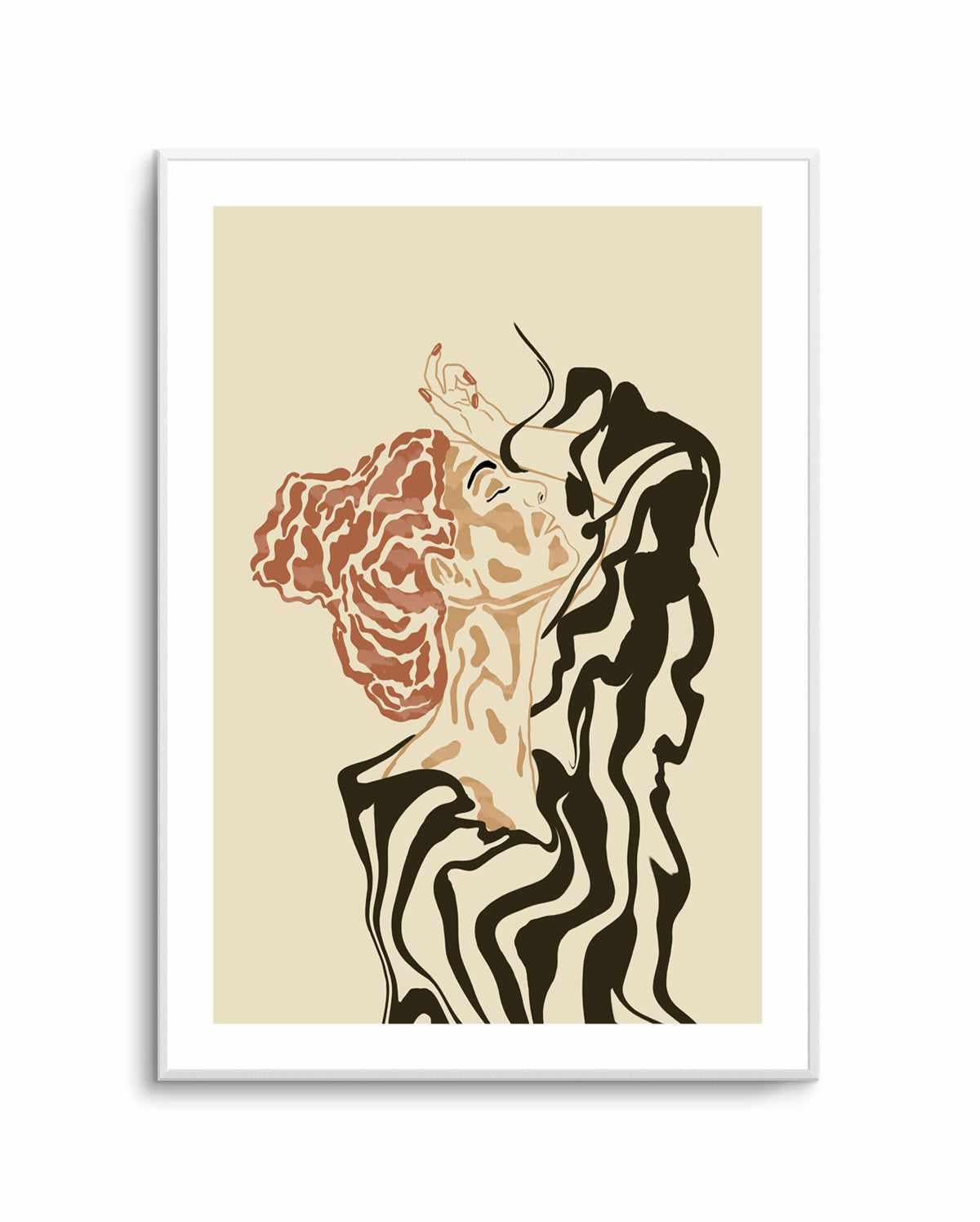 Woman In a Striped Blouse by Sannel Larson | Art Print from Olive et Oriel where you can shop wallpaper and artworks online