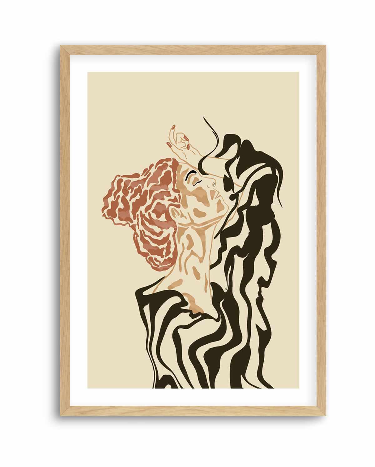 Woman In a Striped Blouse by Sannel Larson | Art Print from Olive et Oriel where you can shop wallpaper and artworks online