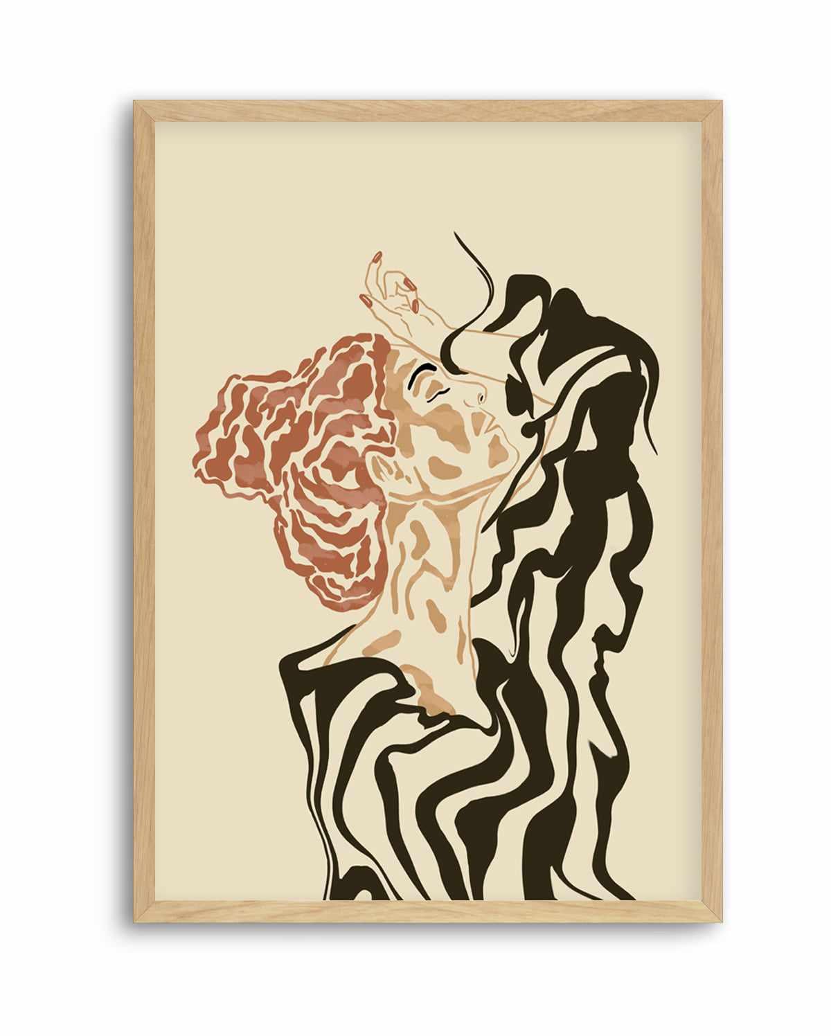 Woman In a Striped Blouse by Sannel Larson | Art Print from Olive et Oriel where you can shop wallpaper and artworks online