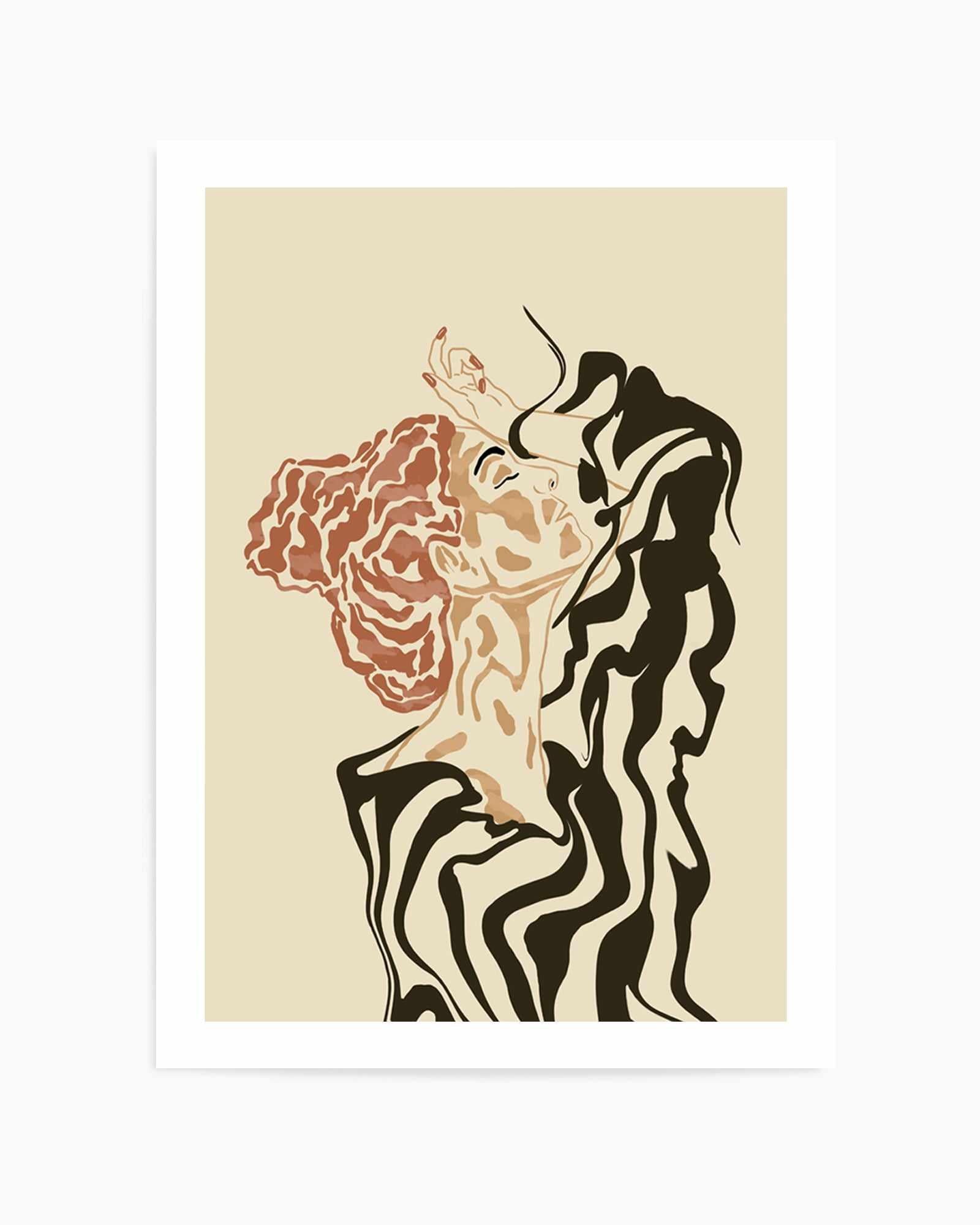 Woman In a Striped Blouse by Sannel Larson | Art Print from Olive et Oriel where you can shop wallpaper and artworks online