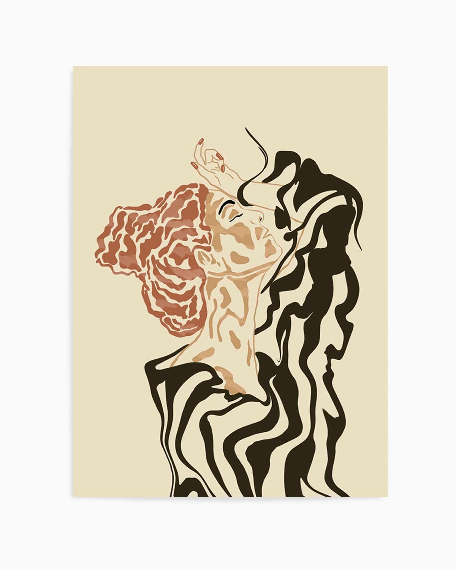 Woman In a Striped Blouse by Sannel Larson | Art Print from Olive et Oriel where you can shop wallpaper and artworks online