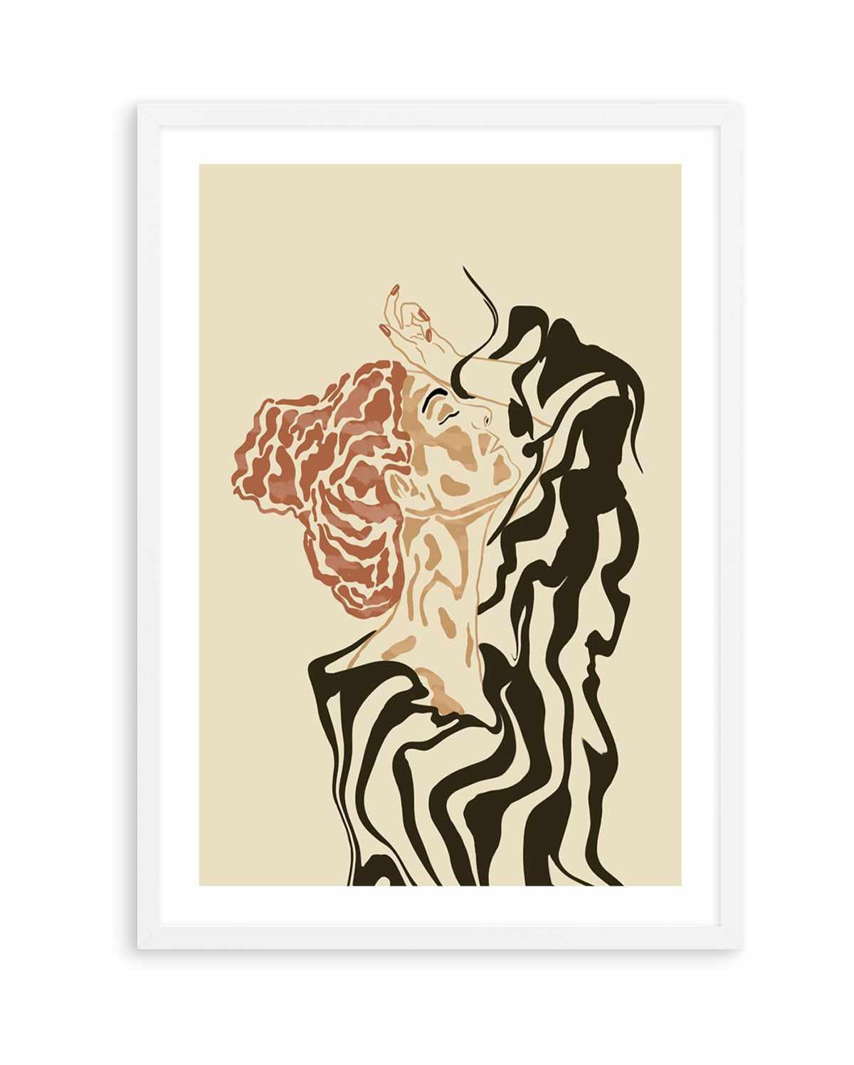 Woman In a Striped Blouse by Sannel Larson | Art Print from Olive et Oriel where you can shop wallpaper and artworks online