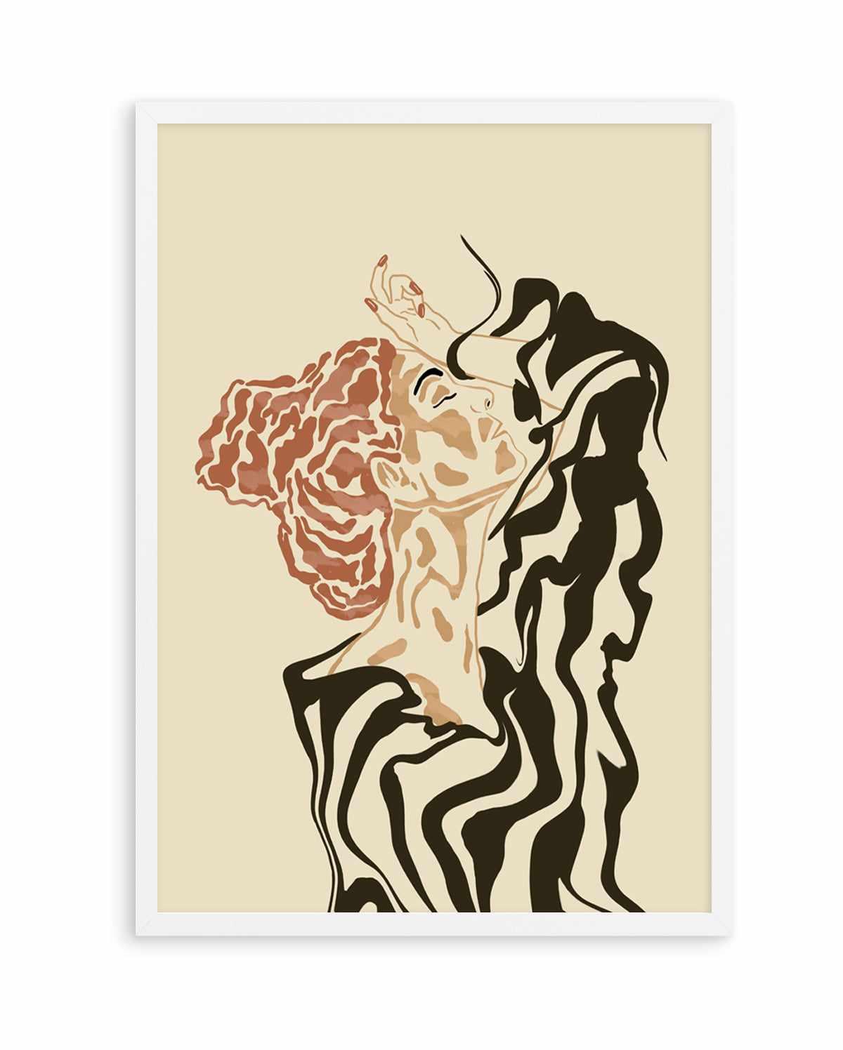 Woman In a Striped Blouse by Sannel Larson | Art Print from Olive et Oriel where you can shop wallpaper and artworks online