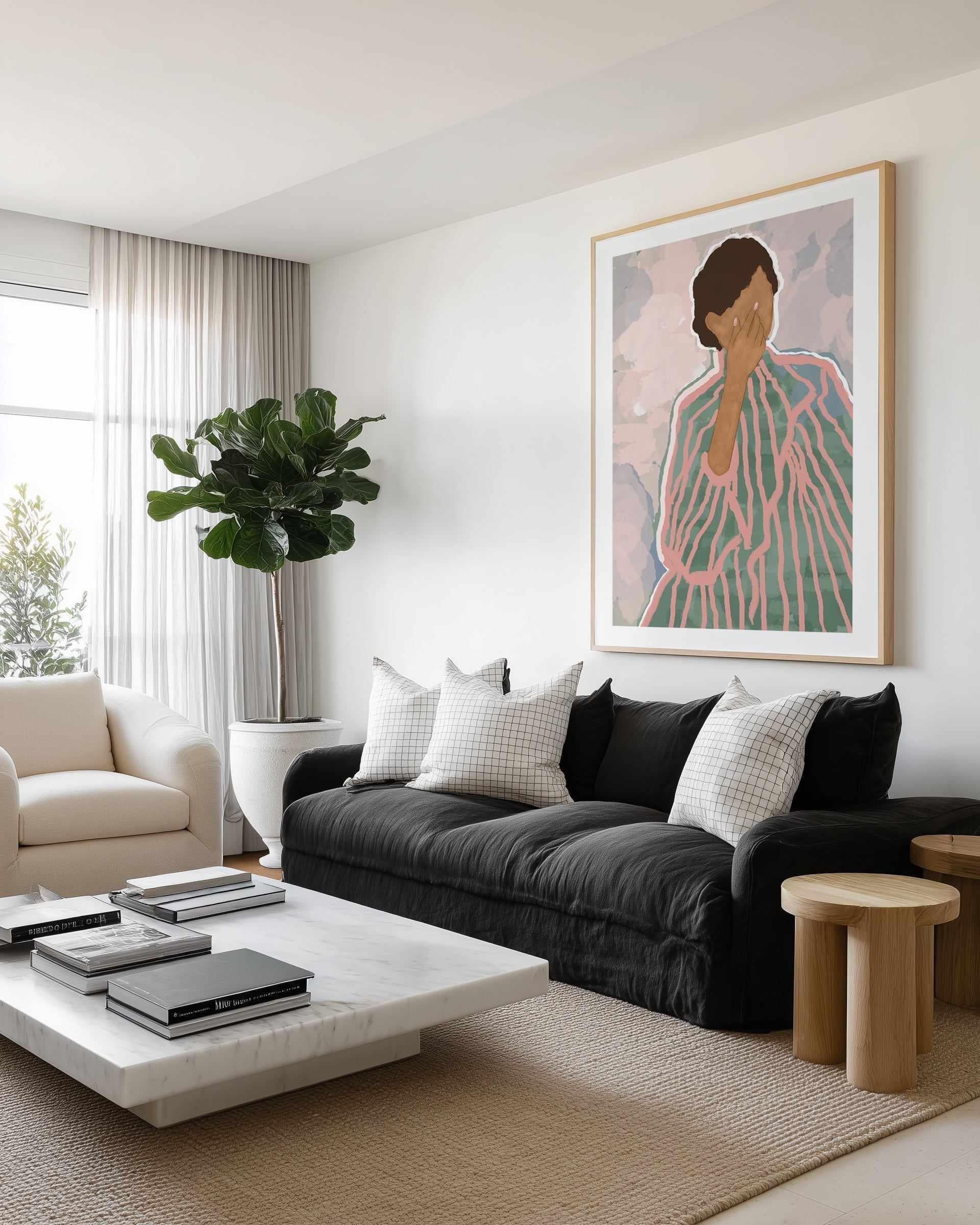 Woman by Sannel Larson | Art Print from Olive et Oriel where you can shop wallpaper and artworks online