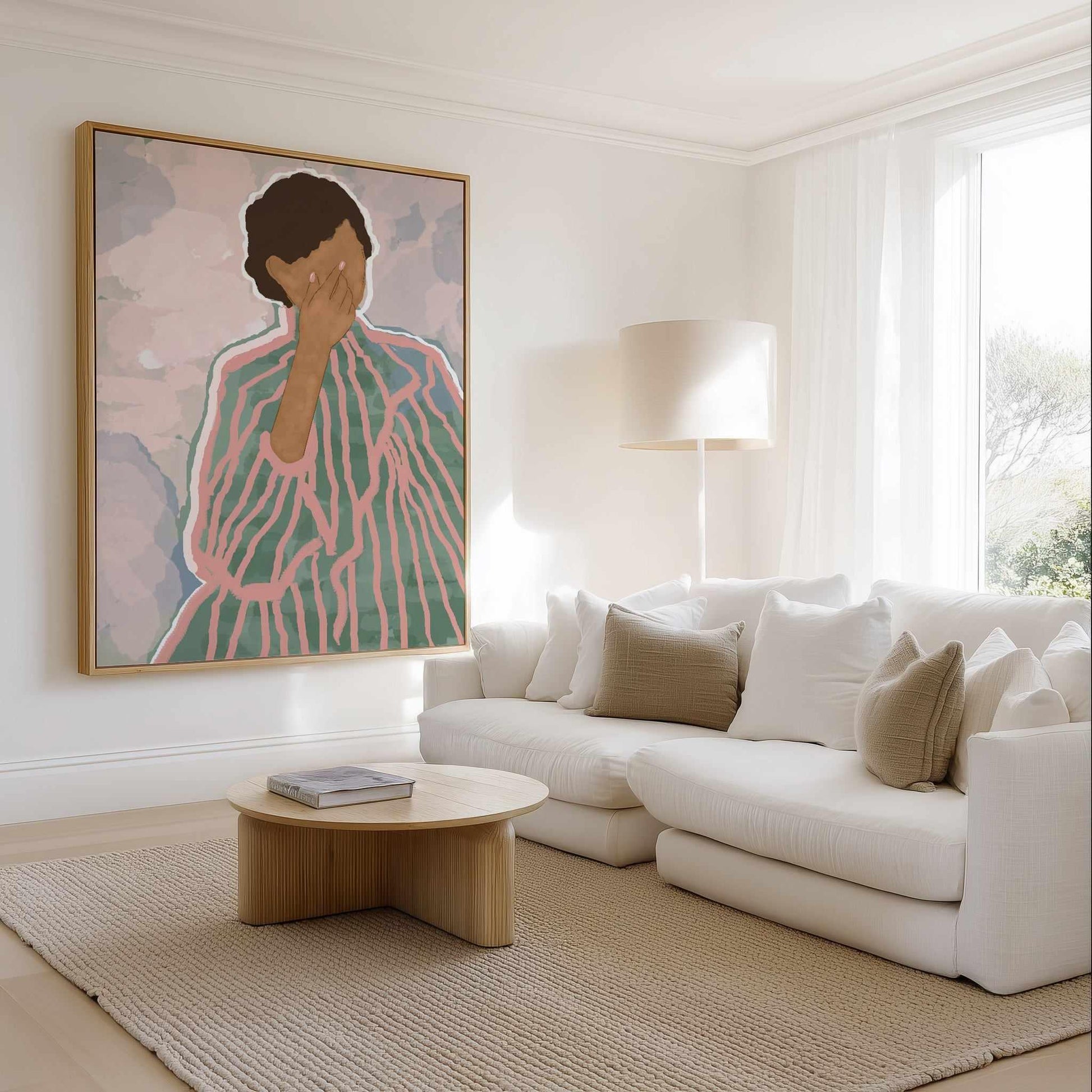 Woman by Sannel Larson | Framed Canvas Art Print from Olive et Oriel where you can shop wallpaper and artworks online