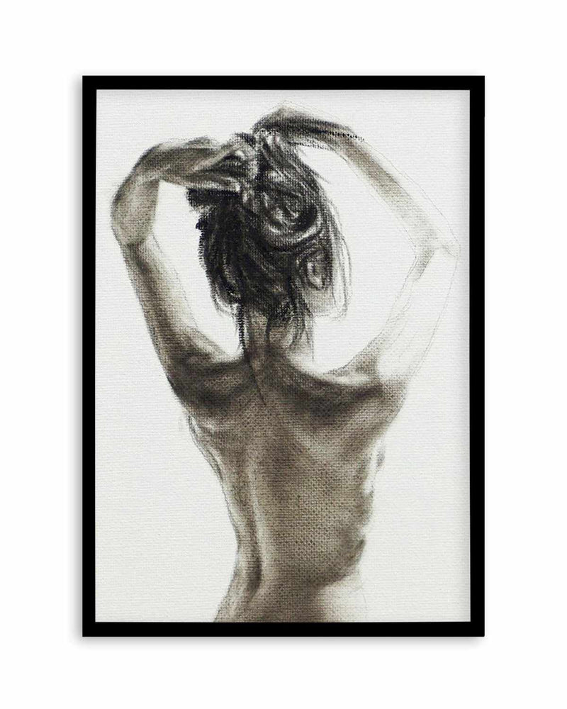 Woman in Charcoal Art Print