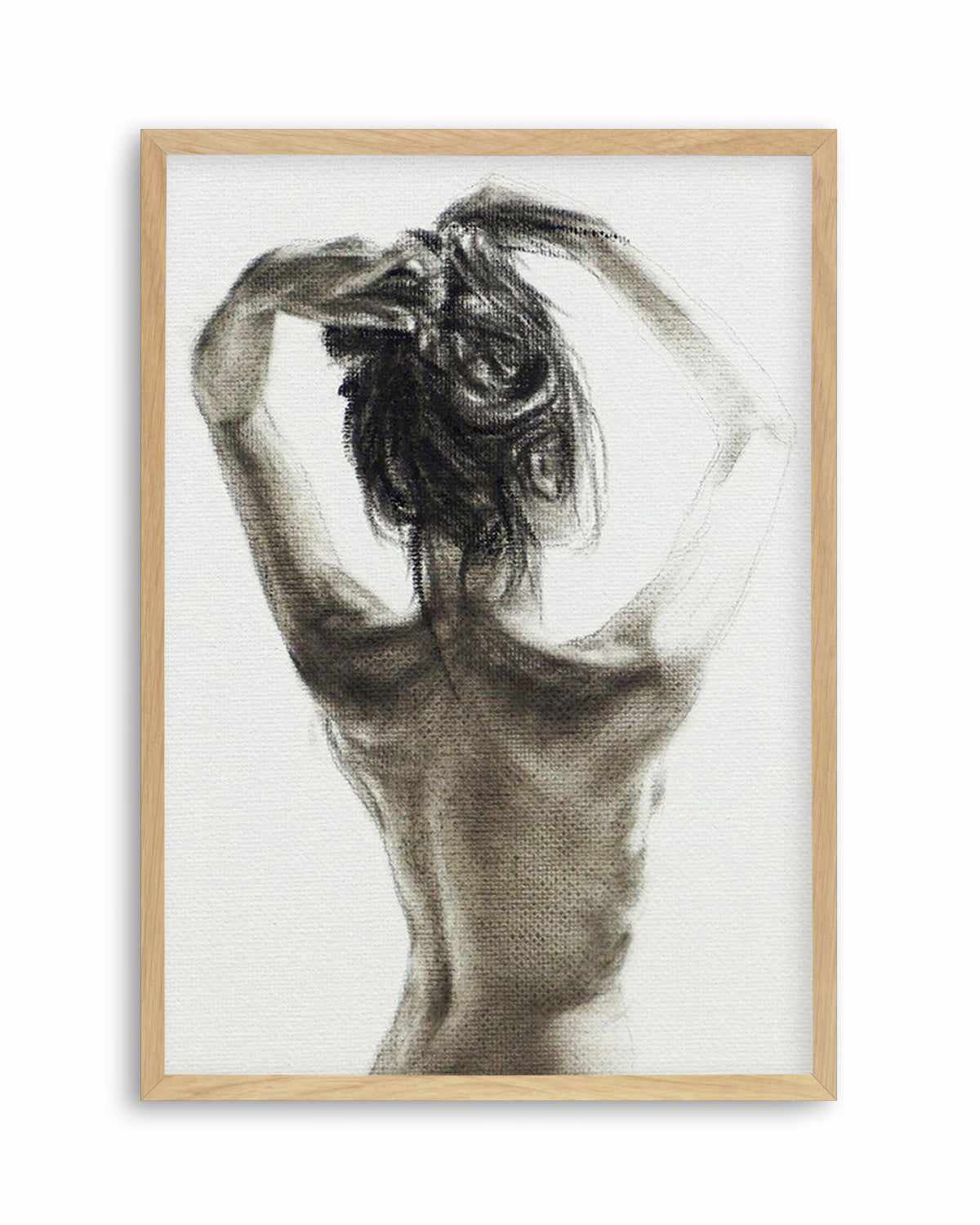 Woman in Charcoal Art Print