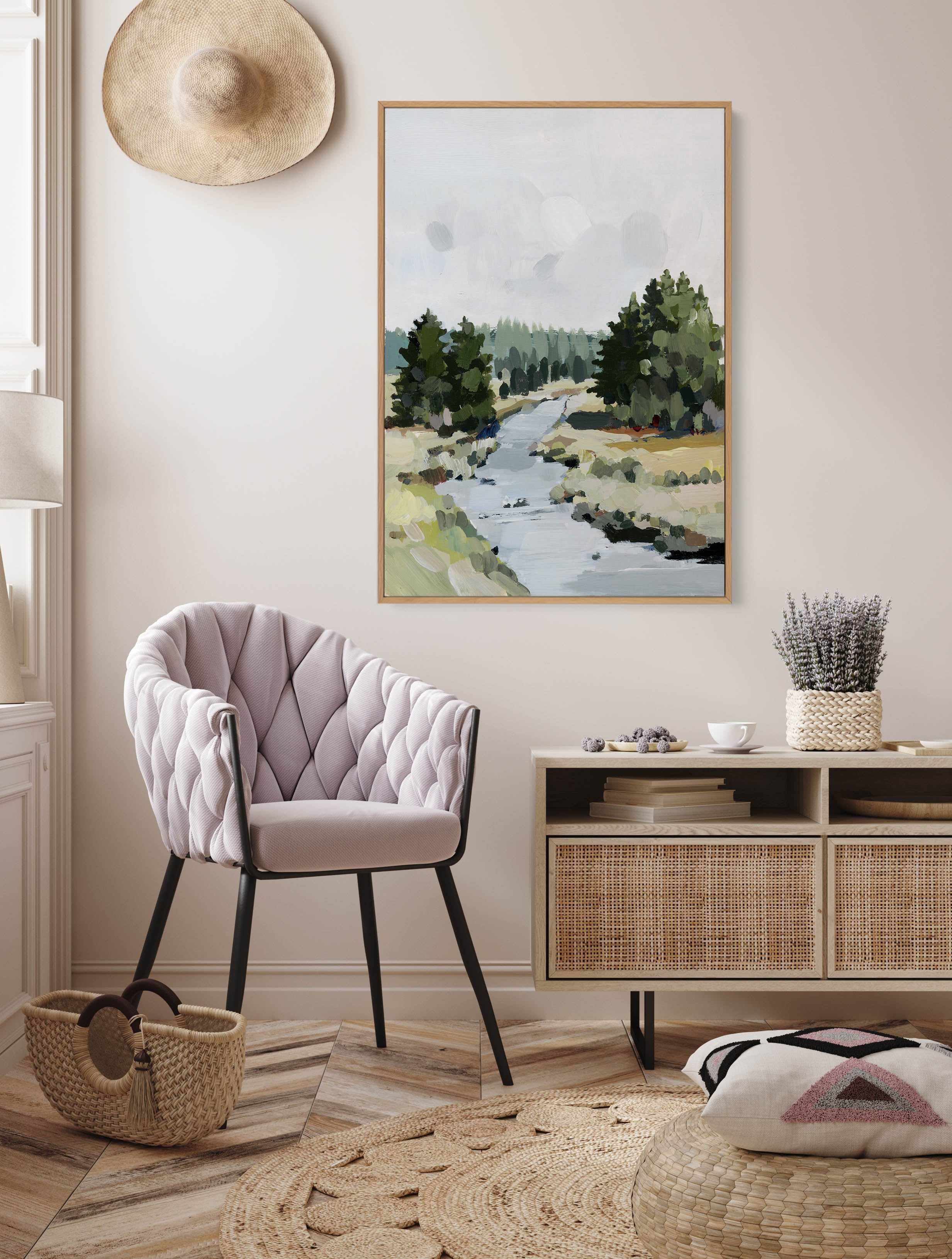 Wood Creek By Shina Choi | Framed Canvas Art Print