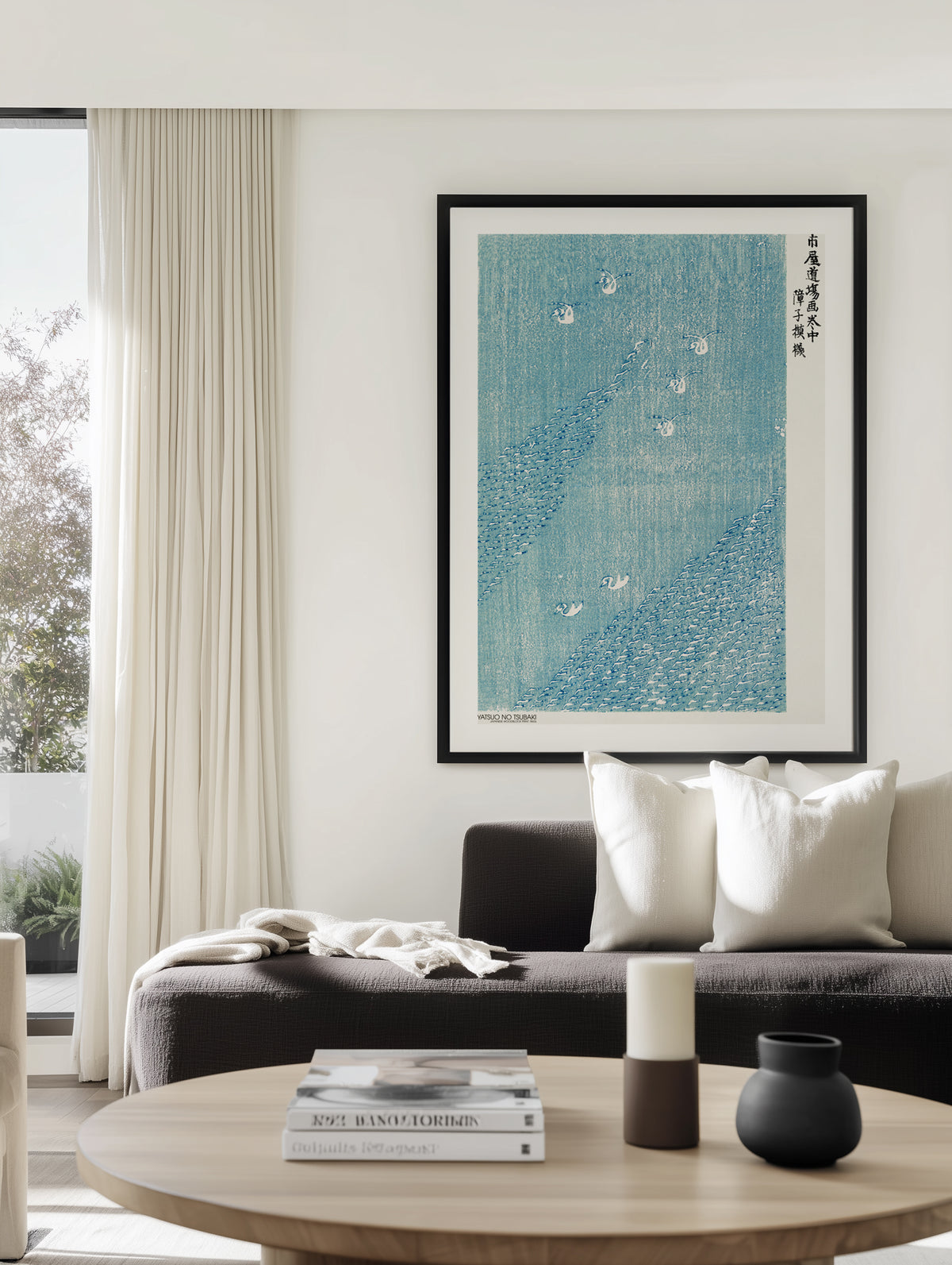 Woodblock Print Blue | Art Print