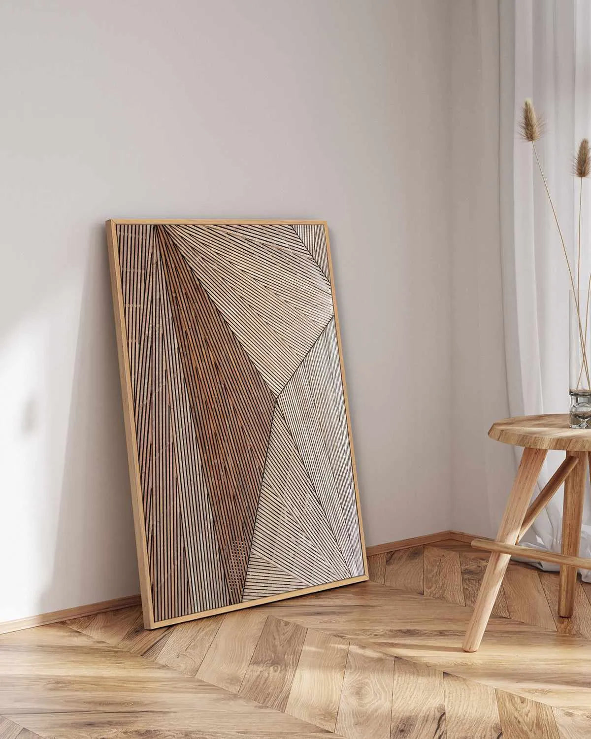 Wooden Structure by Design Fabrikken | Framed Canvas Art Print from Olive et Oriel where you can shop wallpaper and artworks online