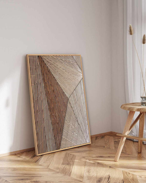 Wooden Structure by Design Fabrikken | Framed Canvas Art Print