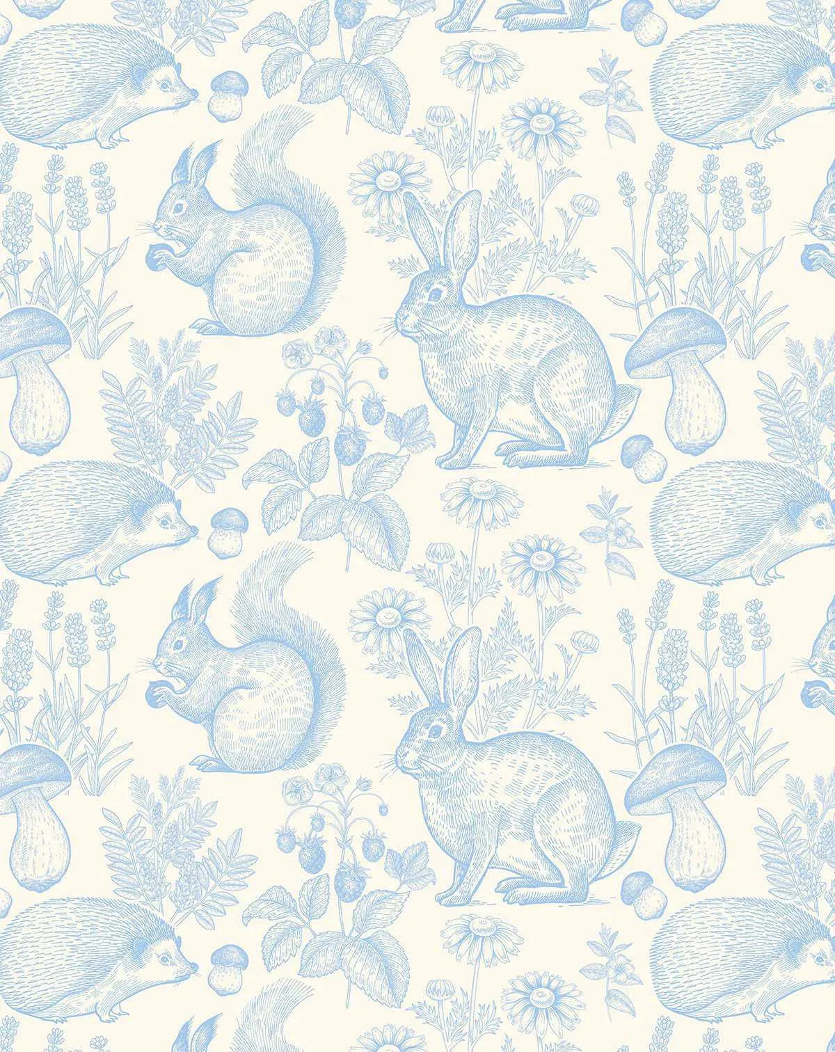 Woodland Folk Wallpaper - Sky Blue-Wallpaper-Buy Kids Removable Wallpaper Online Our Custom Made Children‚àö¬¢‚Äö√á¬®‚Äö√ë¬¢s Wallpapers Are A Fun Way To Decorate And Enhance Boys Bedroom Decor And Girls Bedrooms They Are An Amazing Addition To Your Kids Bedroom Walls Our Collection of Kids Wallpaper Is Sure To Transform Your Kids Rooms Interior Style From Pink Wallpaper To Dinosaur Wallpaper Even Marble Wallpapers For Teen Boys Shop Peel And Stick Wallpaper Online Today With Olive et Oriel