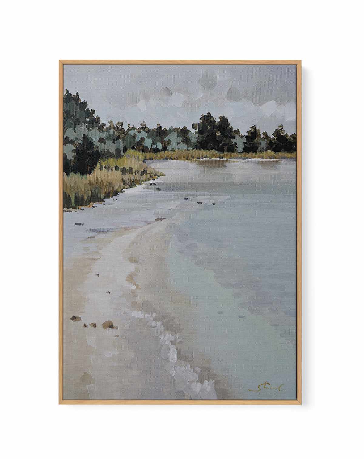 Woodland Frozen Lake By Shina Choi | Framed Canvas Art Print