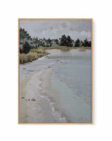 Woodland Frozen Lake By Shina Choi | Framed Canvas Art Print from Olive et Oriel where you can shop wallpaper and artworks online