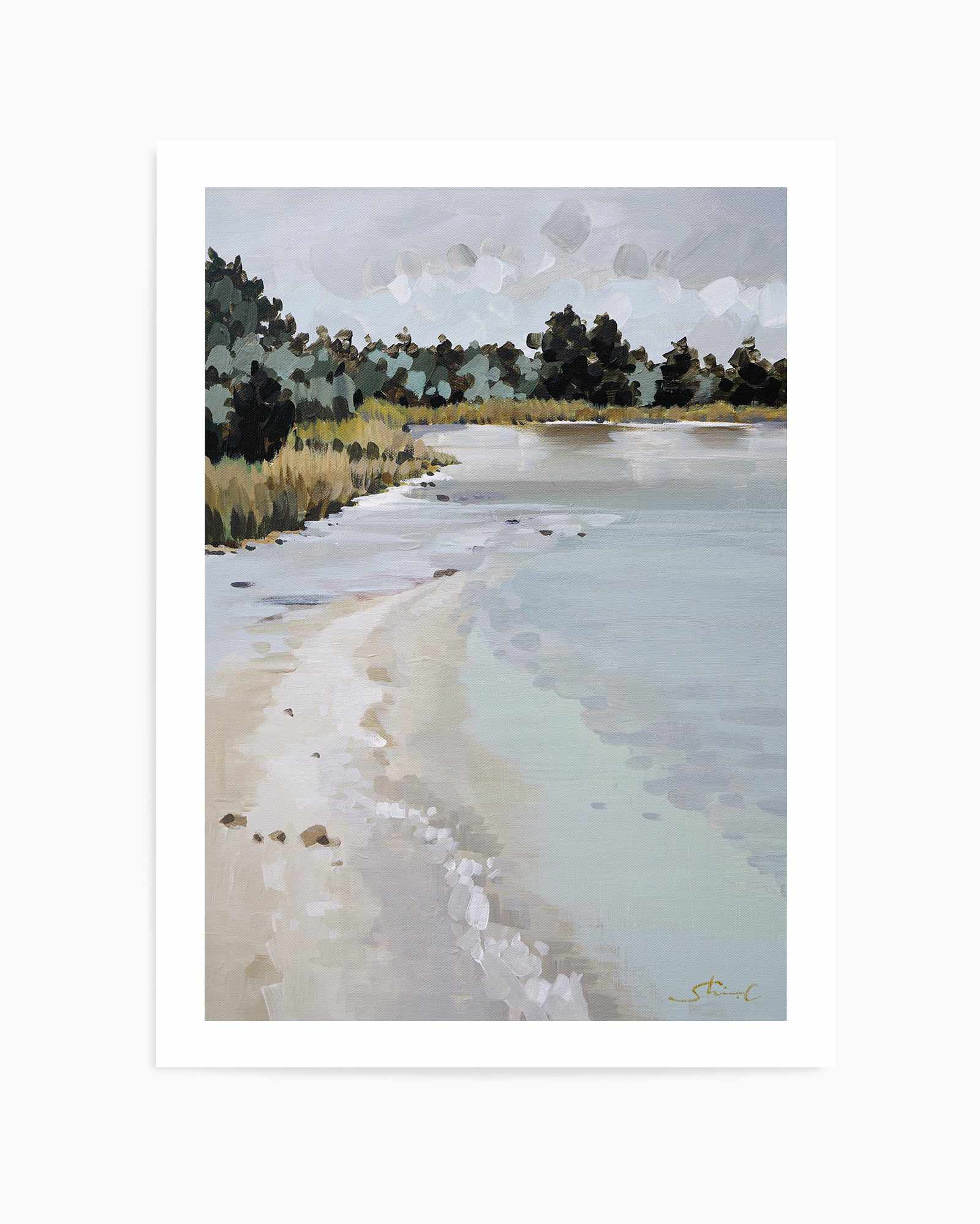 Woodland Frozen Lake By Shina Choi | Art Print