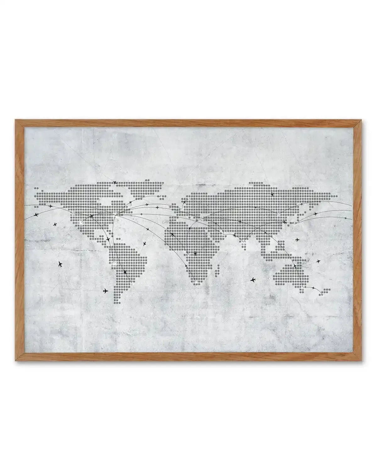 World Map | Concrete Art Print-PRINT-Olive et Oriel-Olive et Oriel-50x70 cm | 19.6" x 27.5"-Walnut-With White Border-Buy-Australian-Art-Prints-Online-with-Olive-et-Oriel-Your-Artwork-Specialists-Austrailia-Decorate-With-Coastal-Photo-Wall-Art-Prints-From-Our-Beach-House-Artwork-Collection-Fine-Poster-and-Framed-Artwork