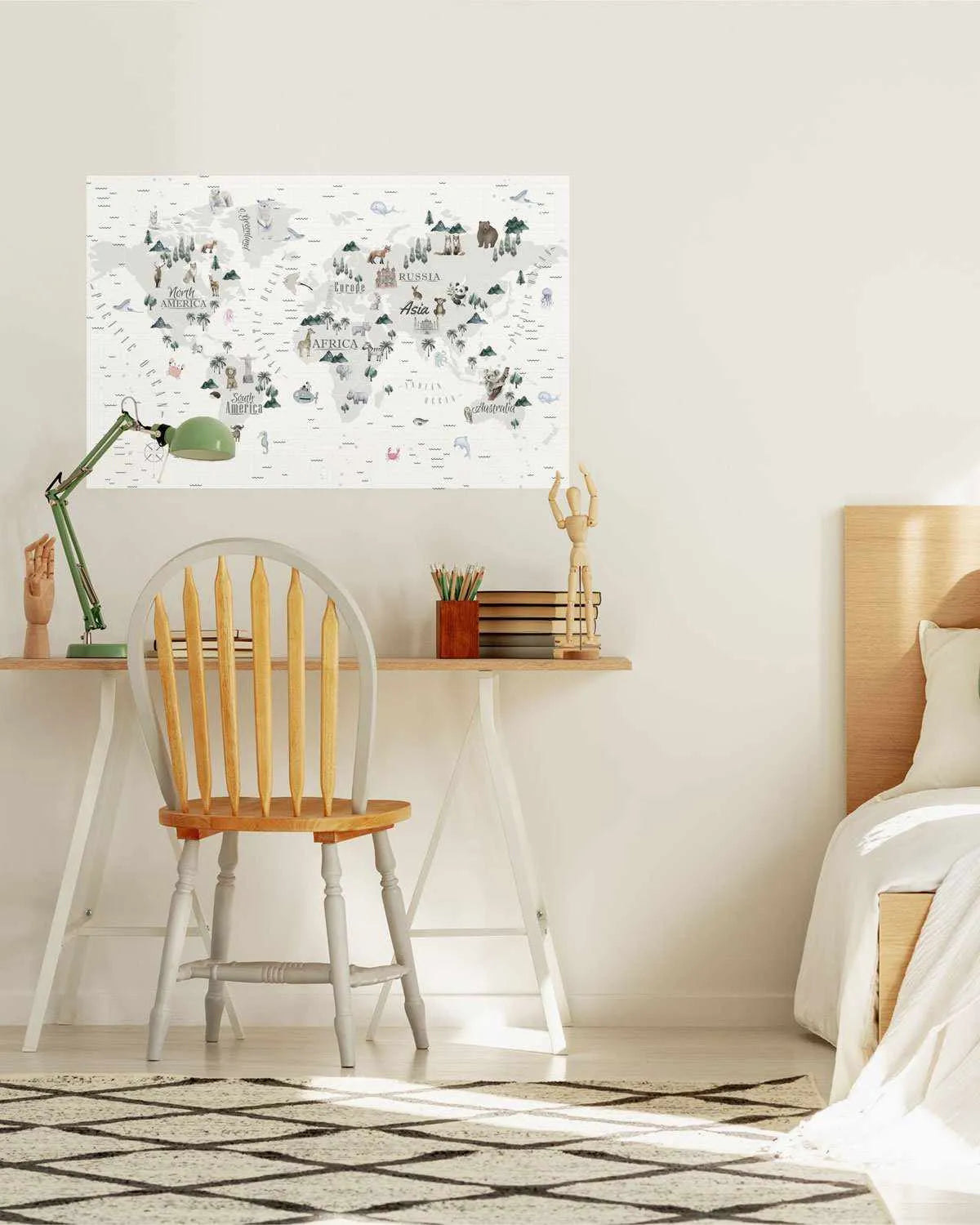 World Map - Wilderness Peel & Stick Mini Mural-Wallpaper-Buy Kids Removable Wallpaper Online Our Custom Made Children√¢‚Ç¨‚Ñ¢s Wallpapers Are A Fun Way To Decorate And Enhance Boys Bedroom Decor And Girls Bedrooms They Are An Amazing Addition To Your Kids Bedroom Walls Our Collection of Kids Wallpaper Is Sure To Transform Your Kids Rooms Interior Style From Pink Wallpaper To Dinosaur Wallpaper Even Marble Wallpapers For Teen Boys Shop Peel And Stick Wallpaper Online Today With Olive et Oriel