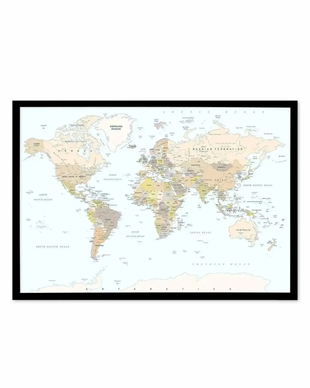 World Map | Classic Art Print from Olive et Oriel where you can shop wallpaper and artworks online
