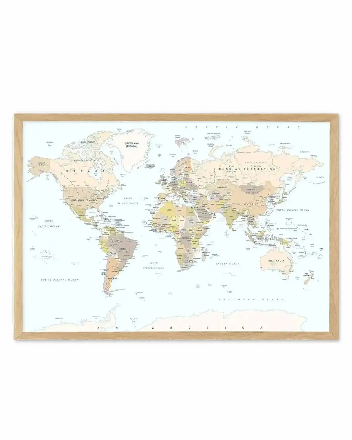 World Map | Classic Art Print from Olive et Oriel where you can shop wallpaper and artworks online