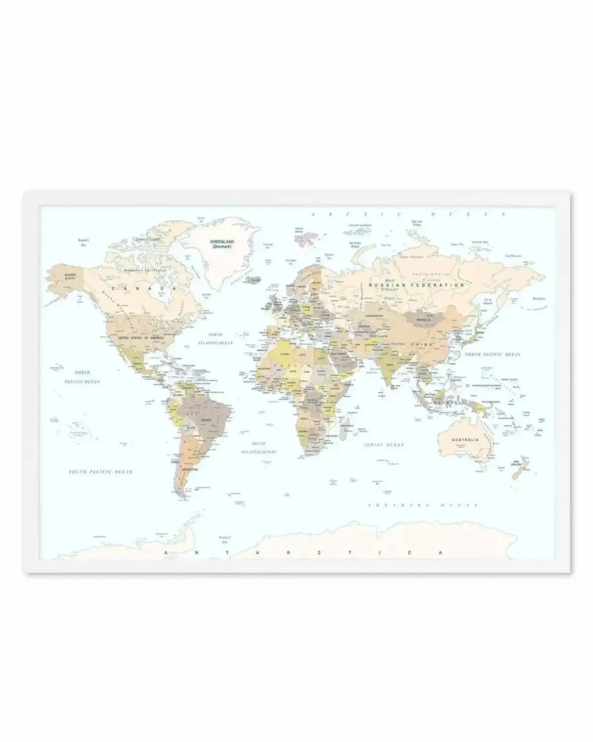 World Map | Classic Art Print from Olive et Oriel where you can shop wallpaper and artworks online