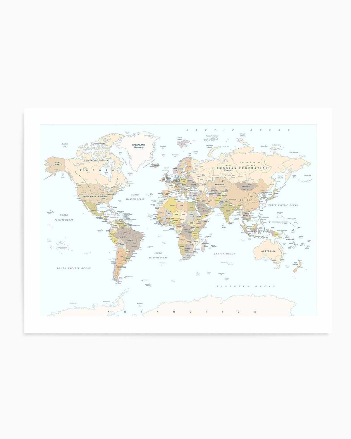 World Map | Classic Art Print