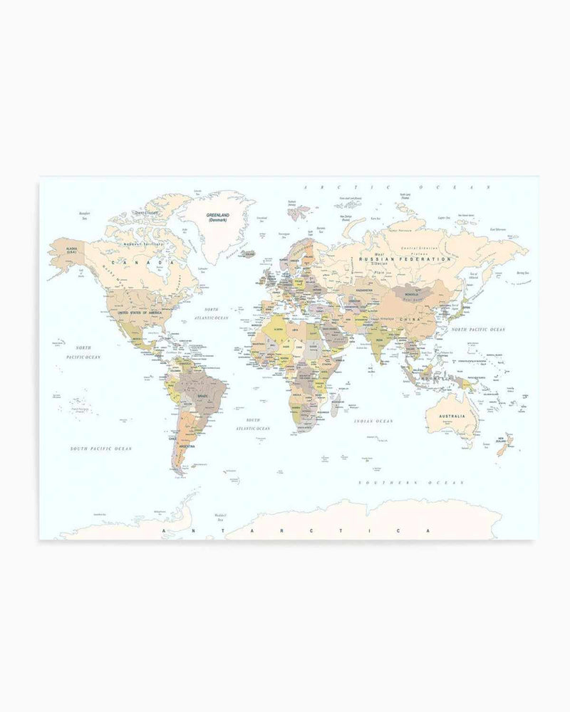 World Map | Classic Art Print
