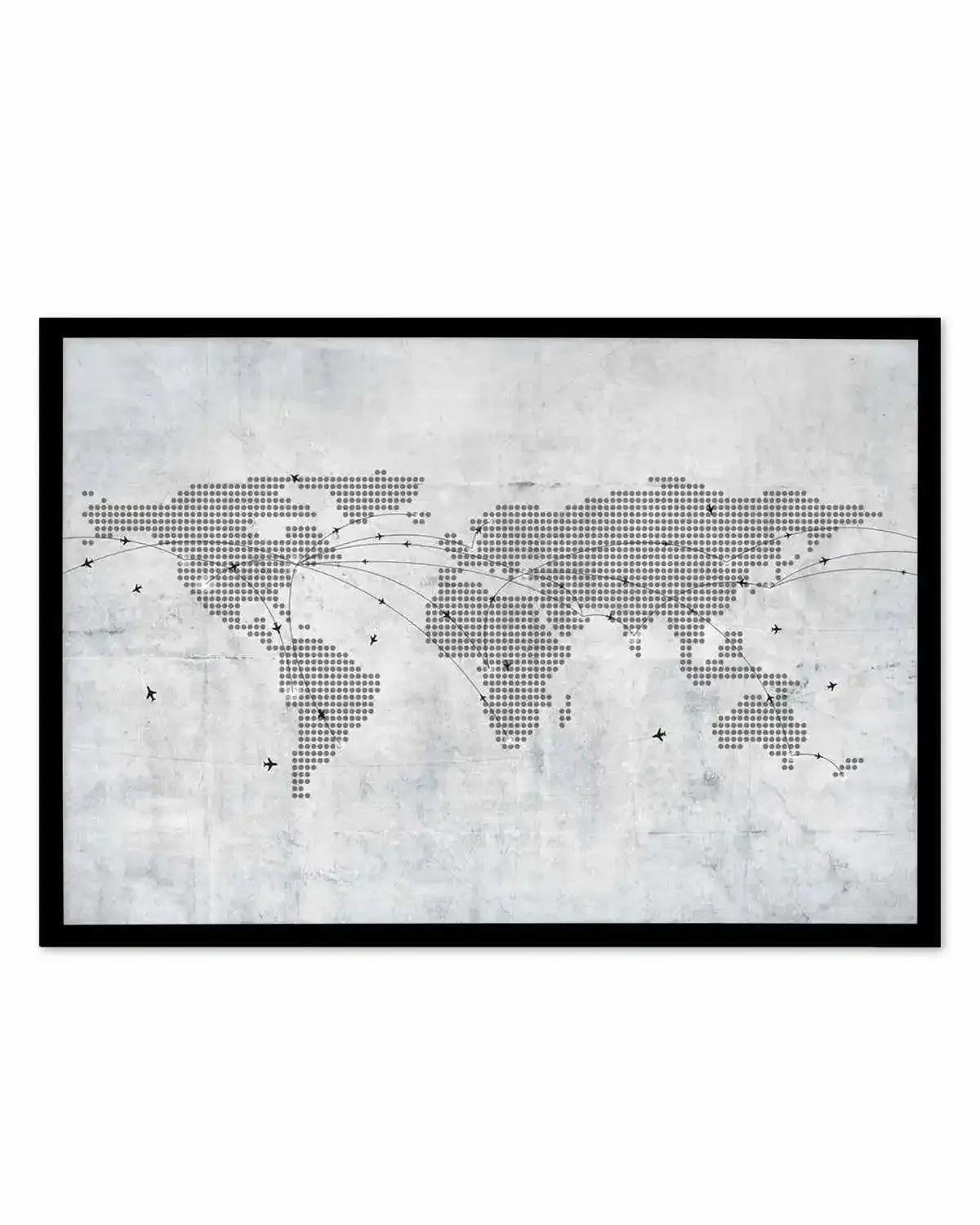 World Map | Concrete Art Print from Olive et Oriel where you can shop wallpaper and artworks online